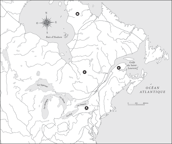 Les familles linguistiques autochtones vers 1500