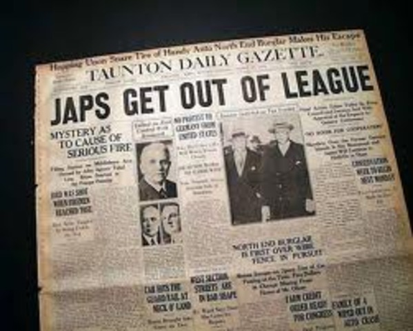 Japan quits the League of Nations