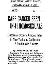 New York Times describe casos de Sarcoma de Kaposi en 41 hombres homosexuales
