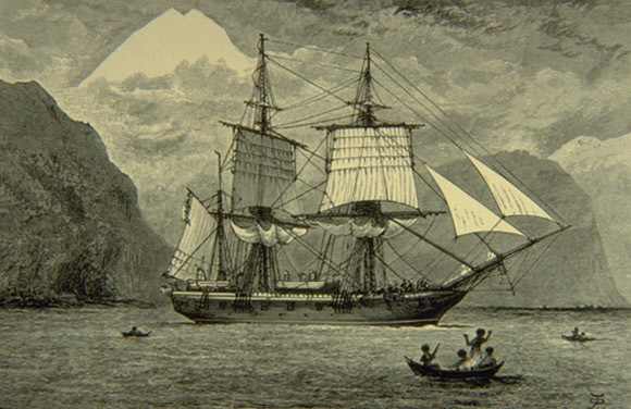 Darwin regresa a Inglaterra del viaje de Beagle en 1836