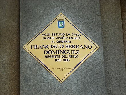 Regencia del general Serrano.