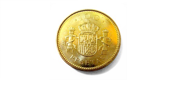 La peseta moneda única de España