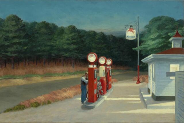 "Gas Station" de Edward Hopper. (MoMA, New York).