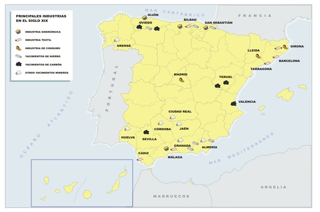 La industrialización española del siglo XIX.