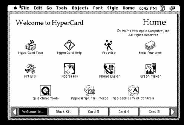 Apple incluye el término "HyperCard"