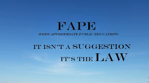 Free Appropriate Public Education Act (FAPE)