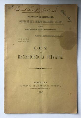 LEY DE BENEFICIENCIA PRIVADA