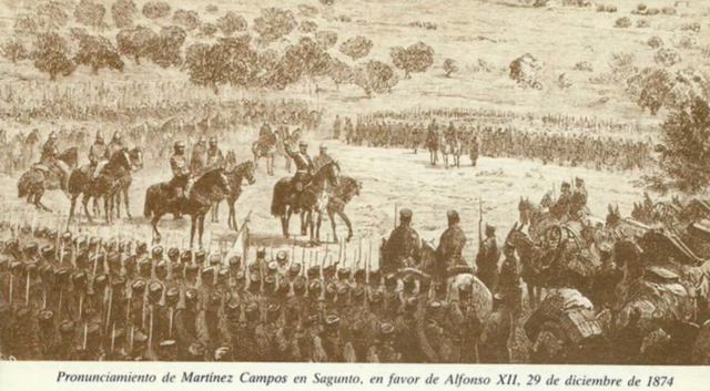 Pronunciamiento del general Martínez Campos en Sagunto