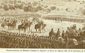 Pronunciamiento del general Martínez Campos en Sagunto.