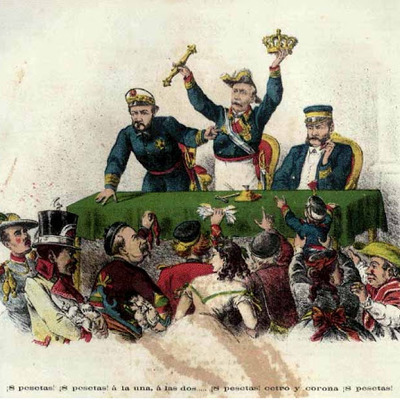 Timeline: El sexenio Revolucionario (1868-1874): intentos democratizadores. De la Revolución al ensayo republicano.