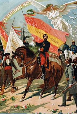 Revolución: “La Gloriosa”. Exilio de Isabel II