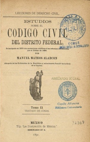 Código Civil de1870 D. F