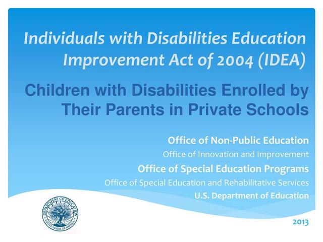 IDEIA - Individuals with Disabilities Education Improvement Act