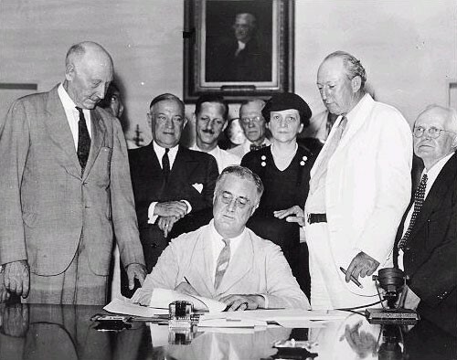 The Signing of the Social Security Act