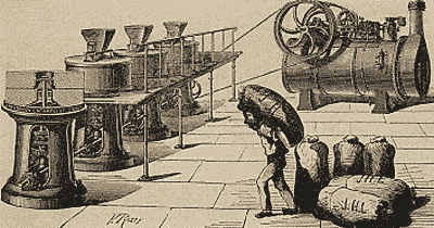 Primera máquina de vapor en España.