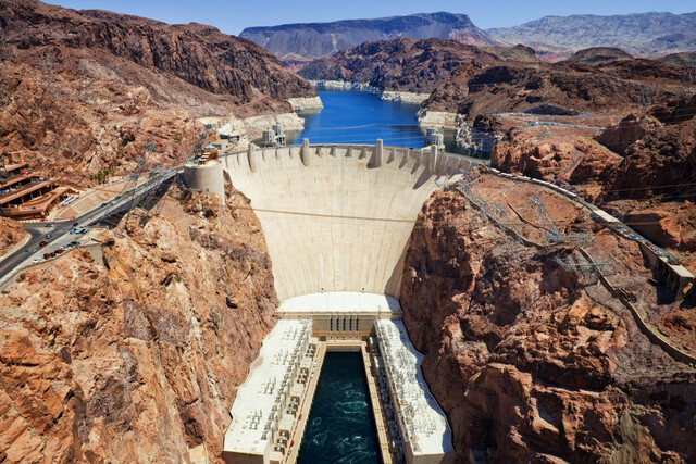 The hoover dam is completed