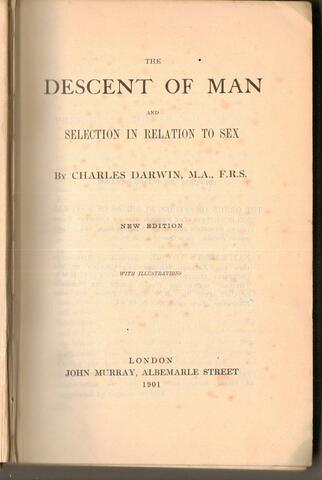 The Descent of Man, and Selection in Relation to Sex