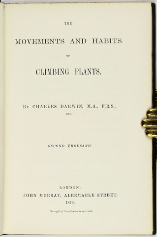 On the Movements and Habits of Climbing Plants
