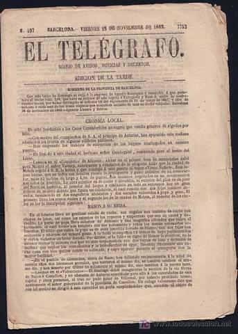 Debut del telégrafo.