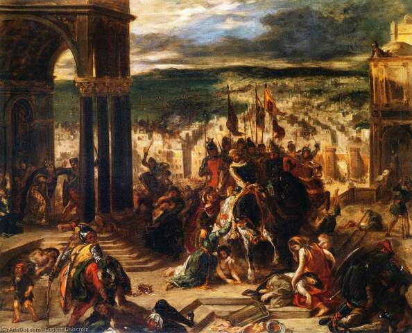 Els croats saquejen Constantinoble