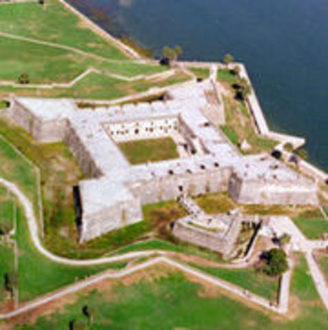 Spanish bulid a fortress at St.Augustine