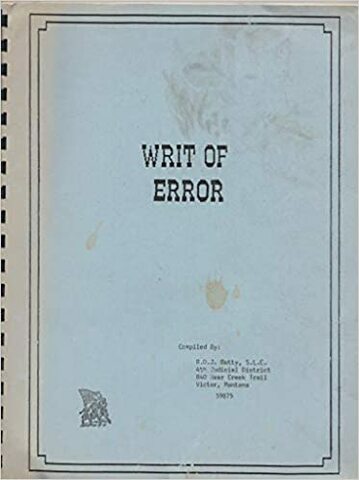 EUA- Writ of error