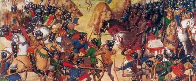 Inglise väed randusid Normandias, Crécy lahing.