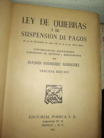 Ley de Quiebras  y Suspensión de Pagos