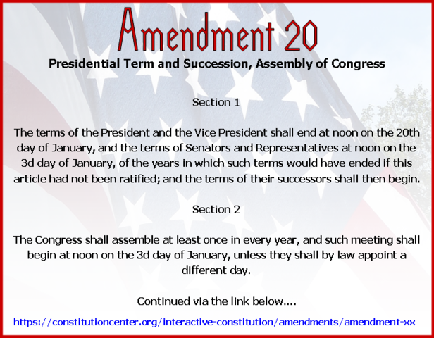 20th Amendment