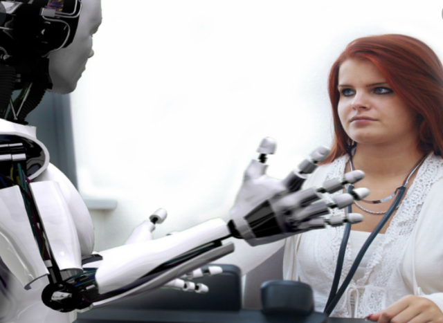 Job Interview with a Robot Job Recruiter