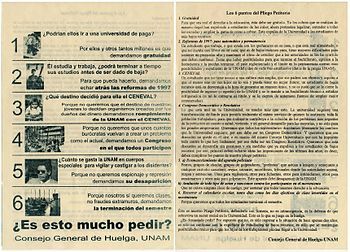 Pliego petitorio de seis puntos