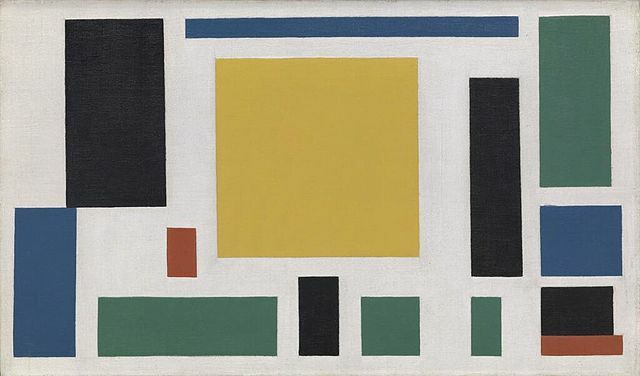 Obra The Cow (1918), de Theo van Doesburg.