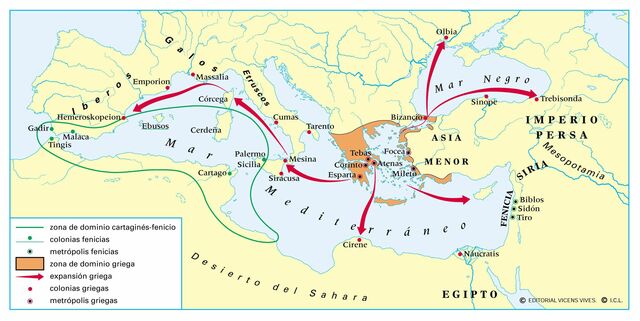 Comienza la colonización griega de Occidente