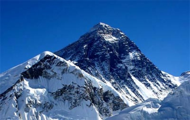 People climbing Mt Everest