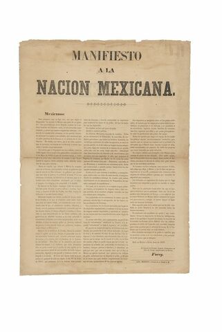 Manifiesto a la nación.