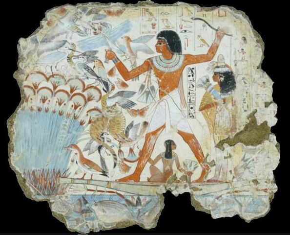 Nebamun caccia nella palude
