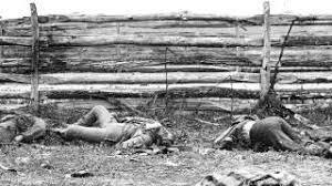 The dead of Antietam shown