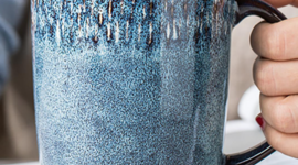 Timeline: Ceramic mug blue (etsy, Aliceramicsupply)