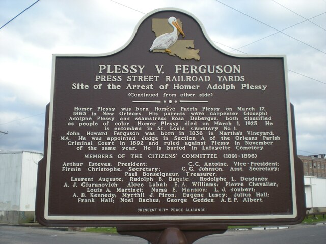 Plessy vs. Ferguson Supreme Court Case