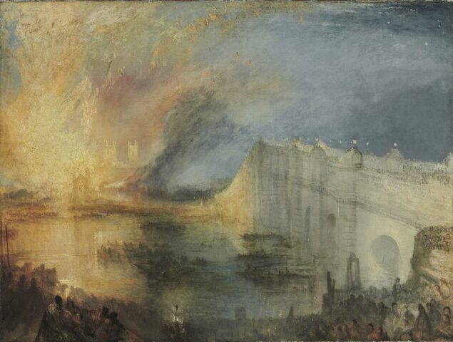 Incendio de Las Casas del Parlamento. William Turner