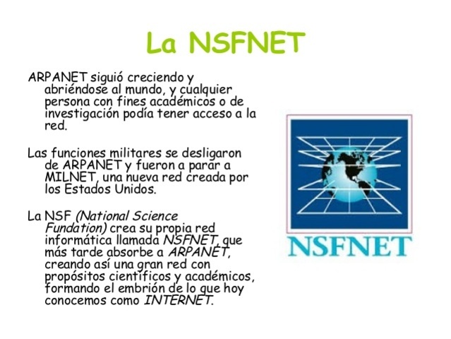 Se crea NSFNET