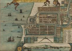 Dutch set up trade headquarters at  Batavia, on Java