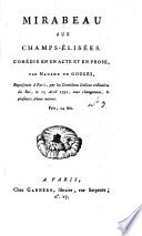 Orazione funebre "Mirabeau aux Champs-Elysées"
