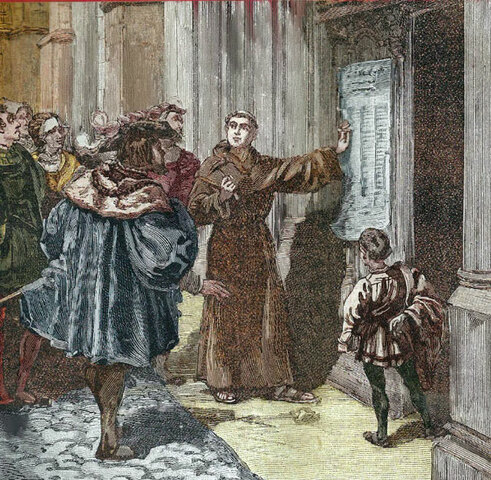 Rupture entre Martin Luther, et le pape Léon X.