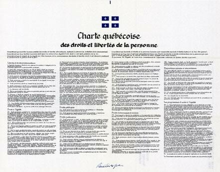 Adoption de la Charte des droits et libertés de la personne