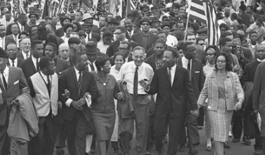 Dr. Martin Luther King Jr. leads the March on Selma