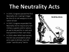 Neutrality Acts passed in the US