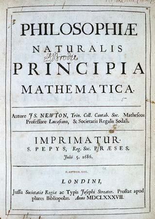 Newton publishes his major work, Principia.