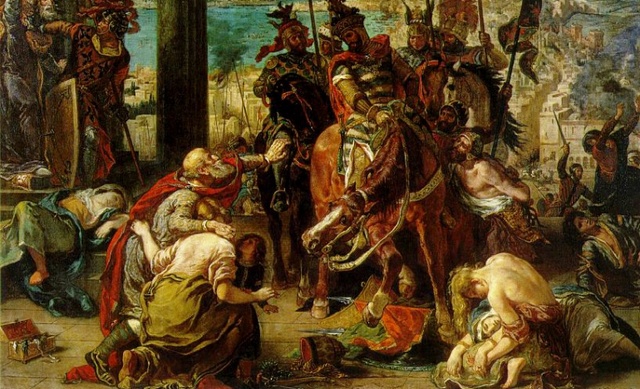 Els croats saquejen Constantinoble.