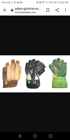 Wicket Keeping Gloves first used